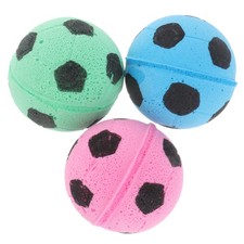 3 Pcs Colorful Latex Football Toys Stuffed Chew Toys for Cats
