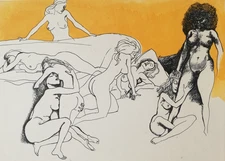 RENATO GUTTUSO: Incisione/Acquaforte 84x64 Firmata-Numerata-Pubblicata. STUPENDA