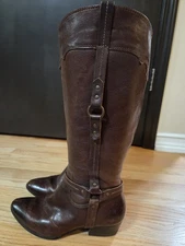 SOFFT  KNEE HIGH WOMEN BOOTS SIZE 8 M BROWN LEATHER WESTERN STYLE