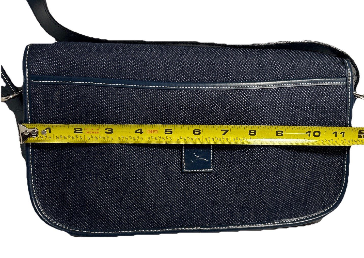 Vintage Dooney and Bourke Denim And Leather Purse Shoulder Bag Y2K Rare image 8