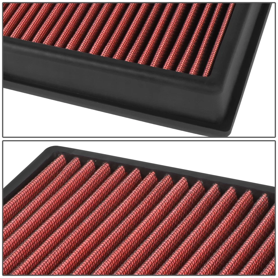 FOR 2019-2020 FORD RANGER RED WASHABLE HIGH FLOW ENGINE DROP-IN AIR FILTER PANEL - Image 2 of 4