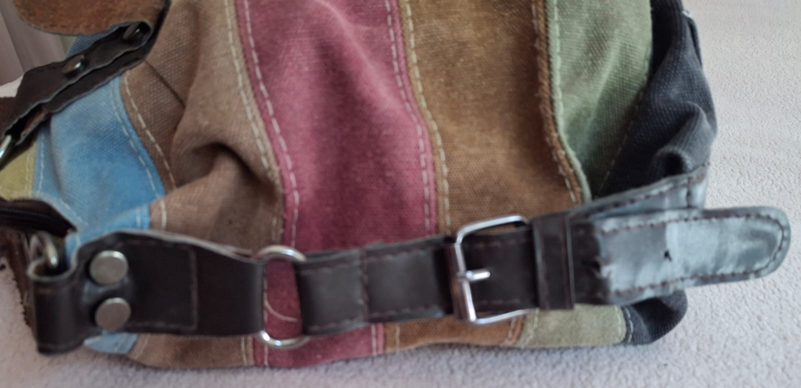 MSLD Canvas Patchwork Shoulder Bag Large Capacity… - image 14