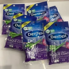 6X DenTek Easy Brush Fresh Mint Tight Interdental Cleaners 16 Ct Ea (96 Total)