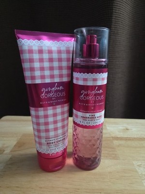 BRAND NEW Bath&Body Works Set Of Gingham Gorgeous Body Cream&Body Mist 8 OZ EACH