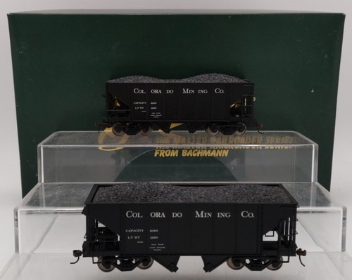 Tolvas de acero de 2 bahías Bachmann 27962 On30 Colorado Mining Company (juego de 2) EX | Condition: Used