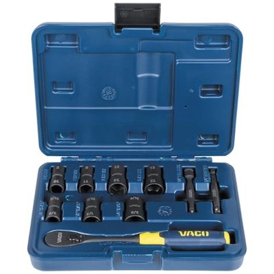 VAC4102 10-Piece 2-in-1 Impact Flip Socket Set with Case, Adapters