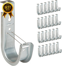 2" J Hook Cable Management w Retainer Clip Galvanized Steel 25 Pack
