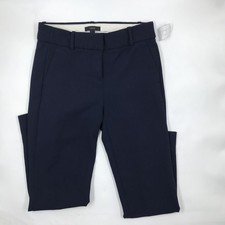 J CREW Pants Womens 2 Blue Slim Straight Leg Dress Pants Flat Front Business