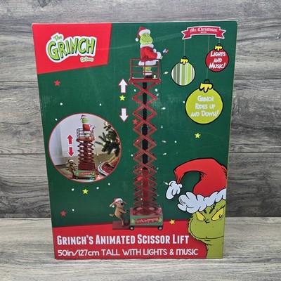 Mr. Christmas The Grinch's Scissor Lift 50 inch Animated and Musical New Sealed