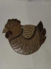 Artist Signed Stoneware Clay Checken