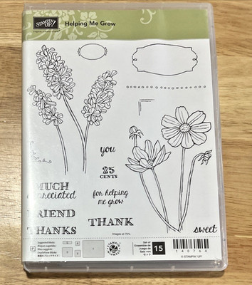 New Helping Me Grow Stampin Up Set Thanks Friend Flowers Sweet 15 Piece