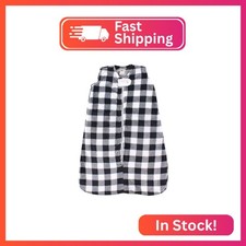 Hudson Baby Unisex Baby Plush Sleeping Bag, Sack, Blanket, Black Plaid, 18-24 Mo