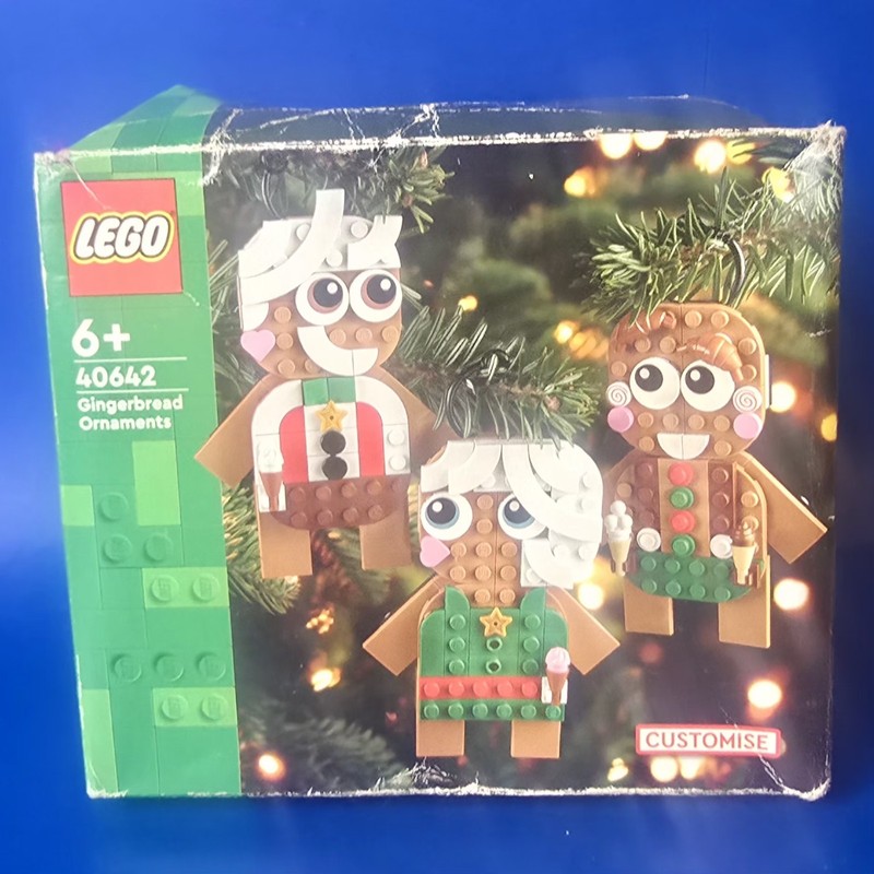 LEGO Gingerbread Ornaments 40642 Customizable Kit Complete Set Box Damaged