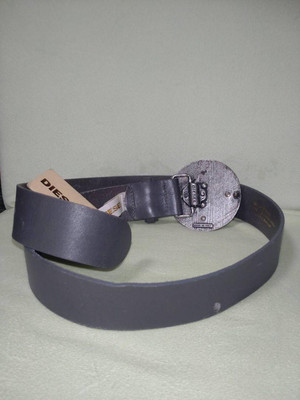 DIESEL ベルト 85サイズ Diesel Men Round Metal Buckle Belt Gray Size 85/34 Almost unused