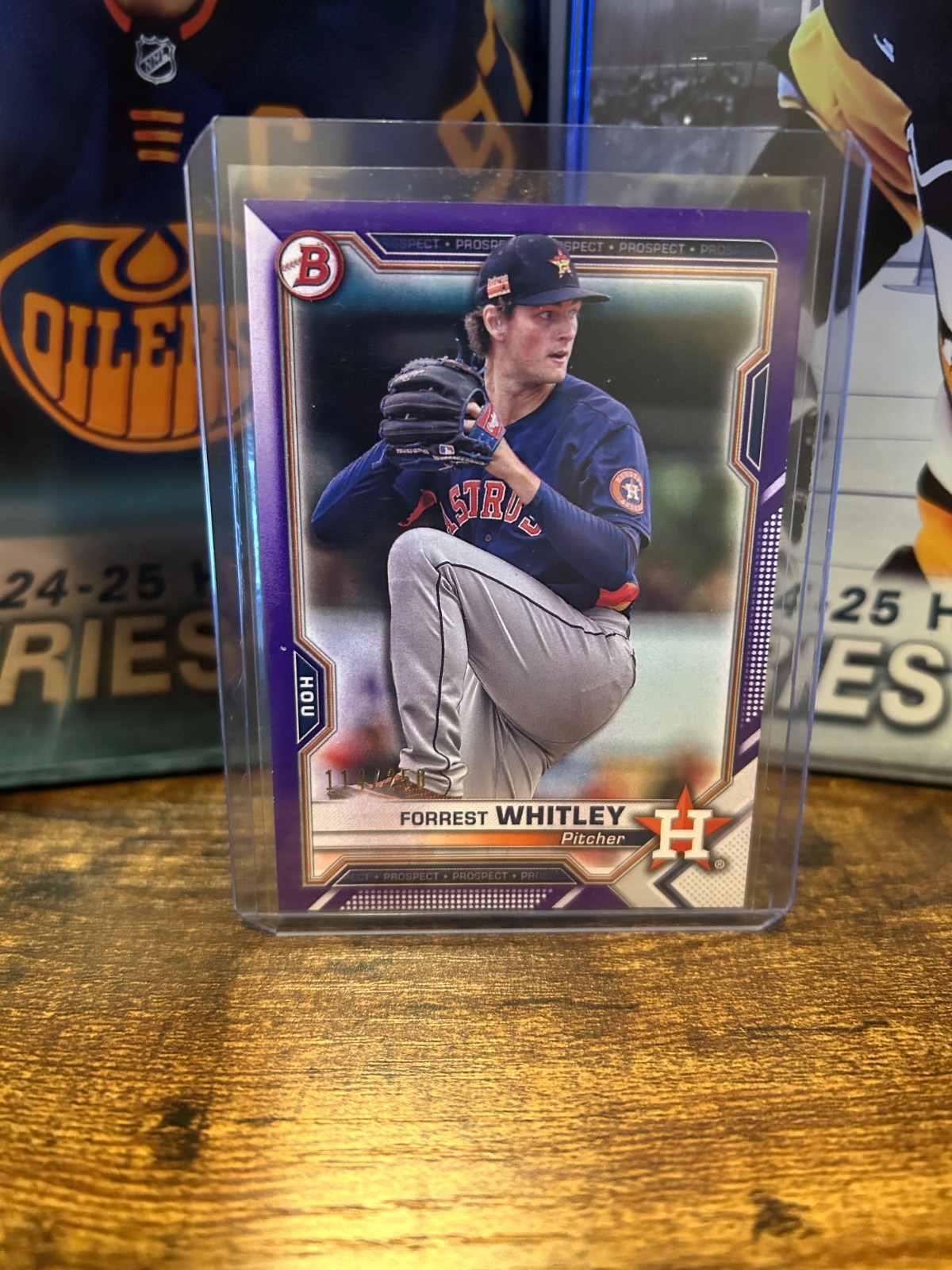 2021 BOWMAN CHROME PROSPECTS FORREST WHITLEY PURPLE REFRACTOR /250 #BCP-9