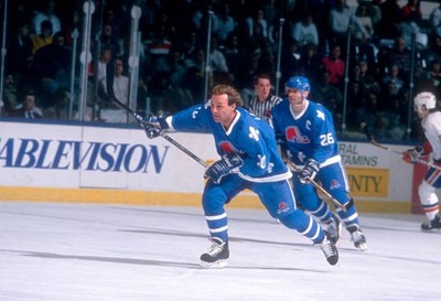 Guy Lafleur Quebec Nordiques skates on the ice at an NHL game v th- Old Photo 3