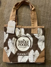 Whole Foods x Tag Aloha: Hawaii Exclusive mini Canvas Tote Bag Kalo print
