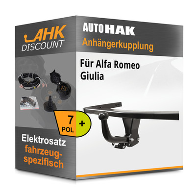 Für Alfa Romeo Giulia 05.16- AUTO HAK Anhängekupplung starr + 7polig E-Satz NEU