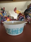 Vintage Pyrex Amish Butterprint 474-B 1.5 Qt Turquoise Casserole Dish No Lid