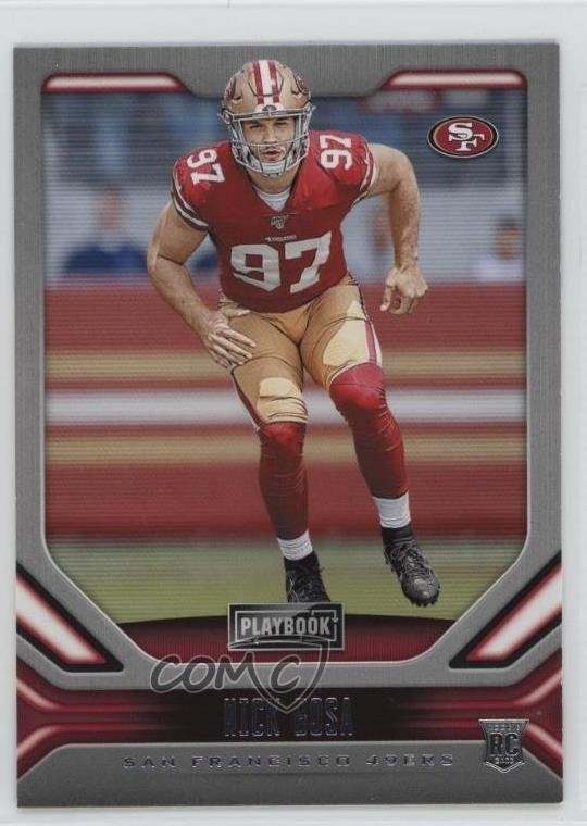 2019 Panini Playbook Rookies Nick Bosa #118 1ol5