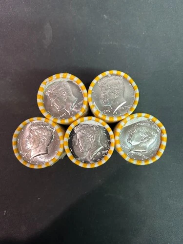 2025-P Kennedy 50c Half Dollar BU OBW Lot of 5 Rolls Free Shipping