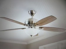 Hampton Bay Southwind Ii 52 In Indoor Led Brushed Nickel Ceiling Fan With Remote