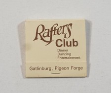 Rafters Club Book's Steak Chalet Gatlinburg TN Vintage Full Matchbook