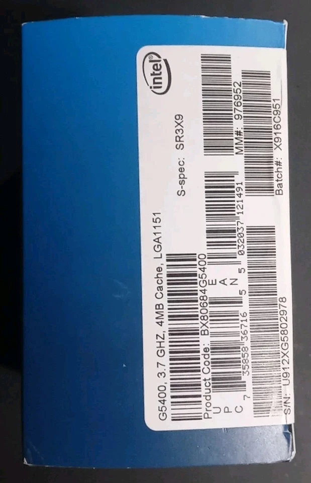 Pentium Gold G5400 LGA1151 4MB CACHE Intel Desktop Processor New Sealed - Image 4 of 4