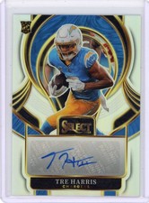 2025 Panini Select Tre Harris Rookie Silver Auto Los Angeles Chargers