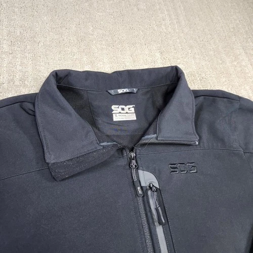 SOG Tactical Softshell Jacket Men XL Quick Draw CCW EDC Black Water Resistant image 2
