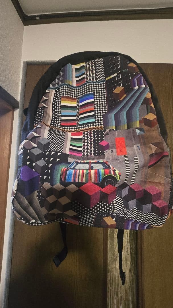 Colorful Geometric Pattern Backpack Backpack - image 1