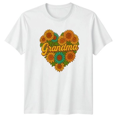 Oma Damen T-Shirt Sonnenblume Herz Familie Muttertag Geschenk für Sie
