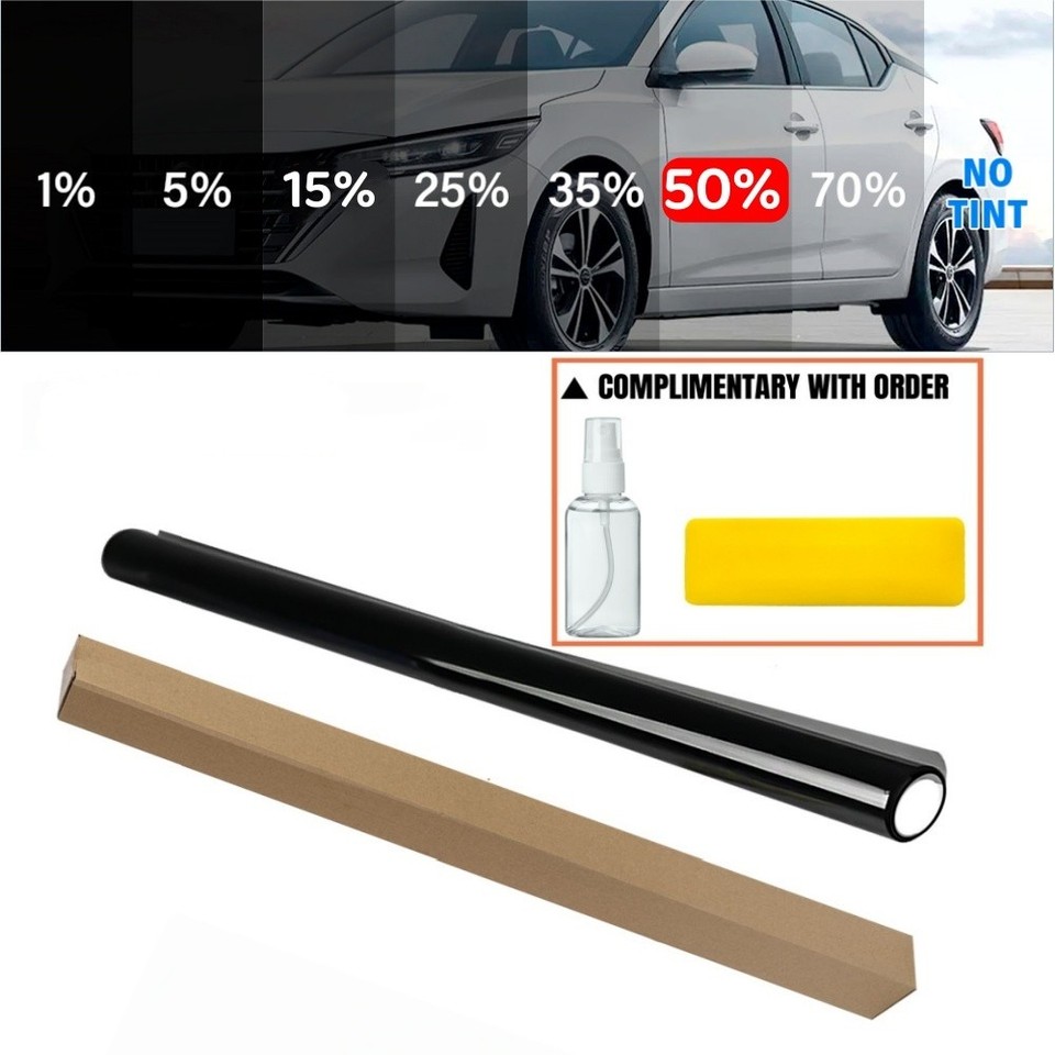 CAR WINDOW TINT AUTO TINTING FILM LIMO BLACK DARK MEDIUM LIGHT ULTRA ...