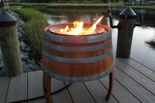 Wine or Whiskey Barrel Fire Pit