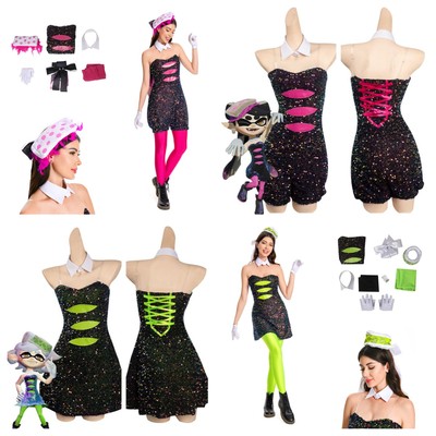 Splatoon-Callie/ Marie Cosplay Sisters Costume Dress Hallowee Women Squid Suit