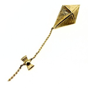Authentic Charming Gold Plated Kite Men's Formal Tie Tac