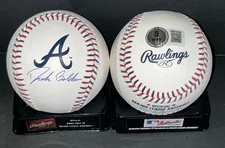 Drake Baldwin Braves Auto Signed Team Stitch Logo Baseball Beckett Wit Hologram