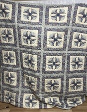 Vintage Handmade Queen / Full Quilt Country Grandma Core 80 s