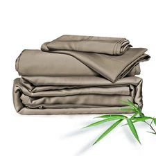 ClevaHome Sheets Queen Bed Sheet Set, 100% Rayon derived from Bamboo, Luxurio...