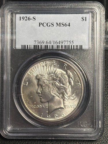 1926 S Peace Silver Dollar PCGS MS-64