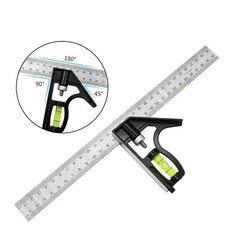 300mm Adjustable Engineers Combination Try Square Set 12&rdquo; Right Angle Guide