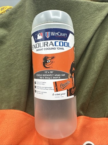 MLB Baltimore Orioles Cooling Towel Sports Towel 20 Degree Cooler. 2 Sided Print - Picture 1 of 17