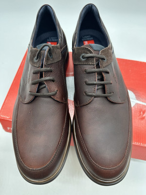 Tried On Fluchos Thunder: Brown Leather Lace-Up Shoes For Men Sz 44 US 11 Tried On Fluchos Thunder: Brown Leather Lace-Up Shoes For  main image 2
