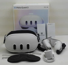 Meta Quest 3 512GB Virtual Reality Head with 2 Controllers, Charger, Head Strap