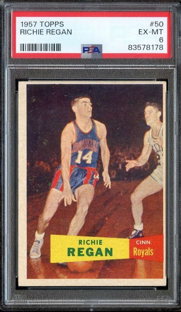 1957 TOPPS #50 RICHIE REGAN PSA 6 (RC) *DS15478