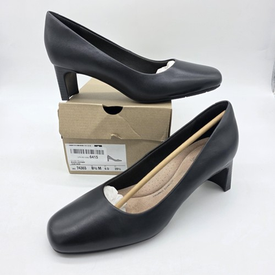 #ad Clarks Shoes Womens Size 8.5 Leather Kyndall Iris Pumps Dress Heels Comfort $34.99