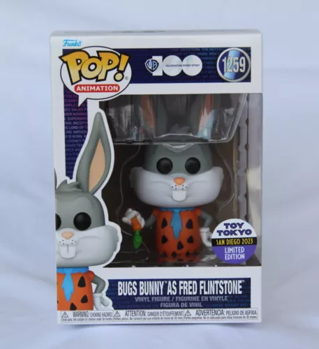 SDCC 2023 Funko Pop! Vinyl, Bugs Bunny as Fred Flintstone #1259 Toy Tokyo LE