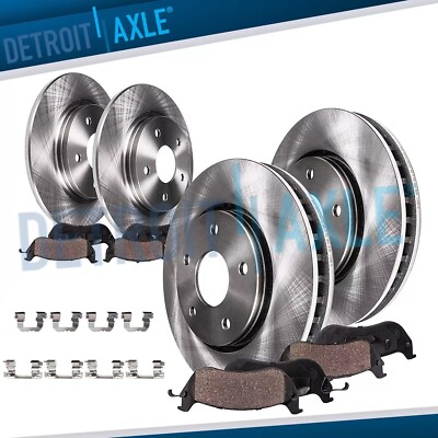 8pc Front Rear Brake Rotors and Ceramic Brake Pads Kit for 2020 Hyundai Palisade