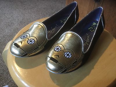 NIB Irregular Choice womens Star Wars C3PO The Golden Robot Womens Flat Size 5.5