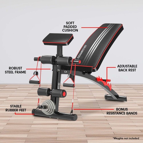 Powertrain Adjustable FID Home Gym Bench with Preacher Curl Pad - Picture 8 of 10
